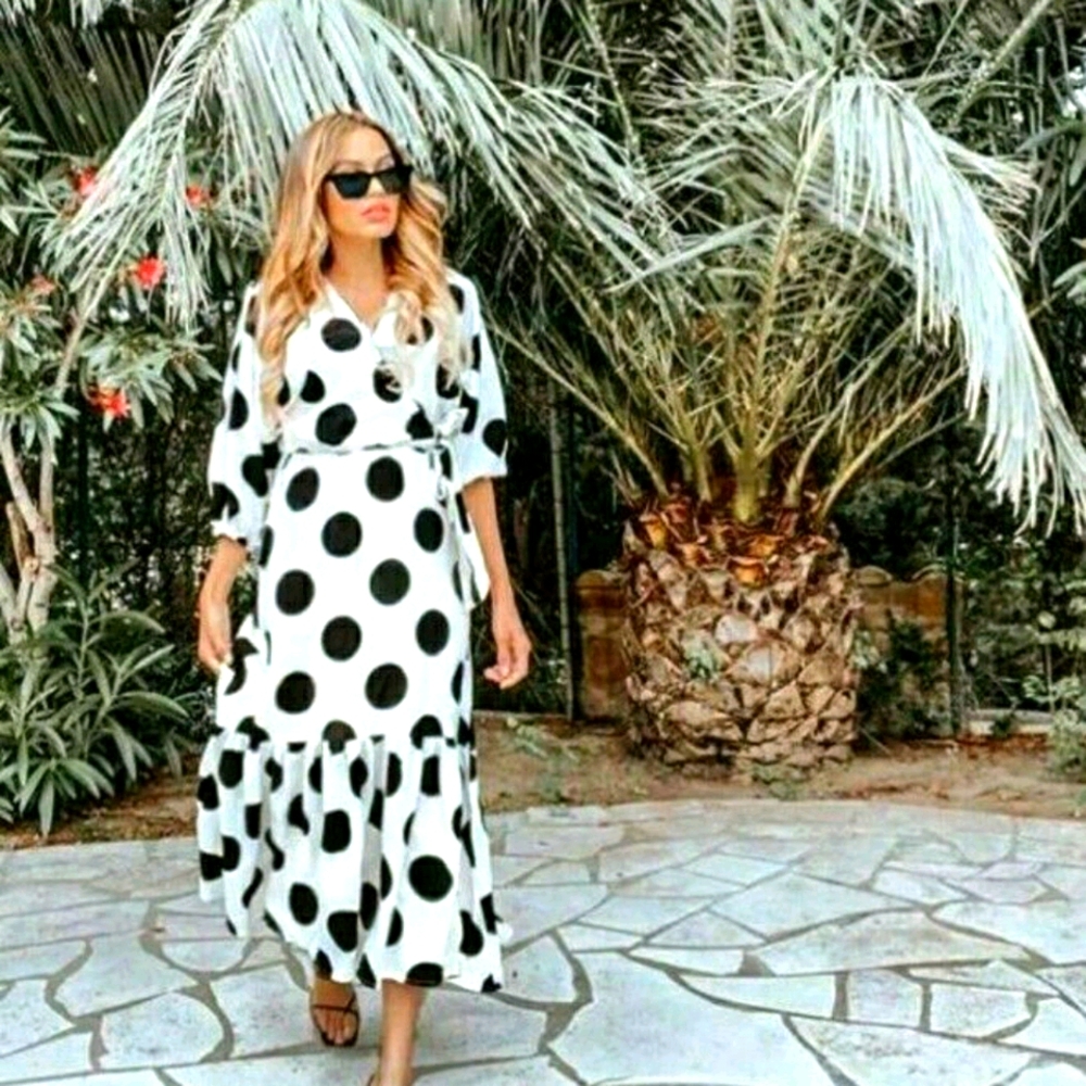 H&M midi wrap dress